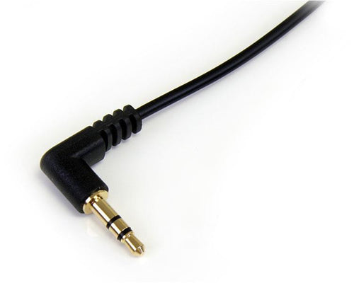 StarTech.com 1 ft Slim 3.5mm to Right Angle Stereo Audio Cable - M/M StarTech.com 1 ft Slim 3.5mm to Right Angle Stereo Audio Cable - M/M